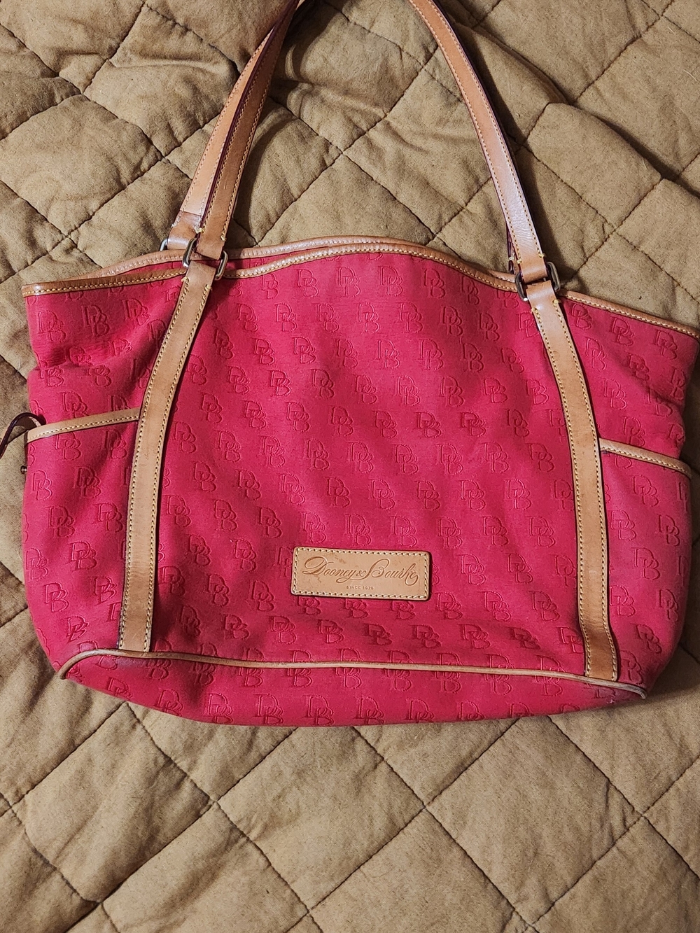 Purse with Tan Leather Trim